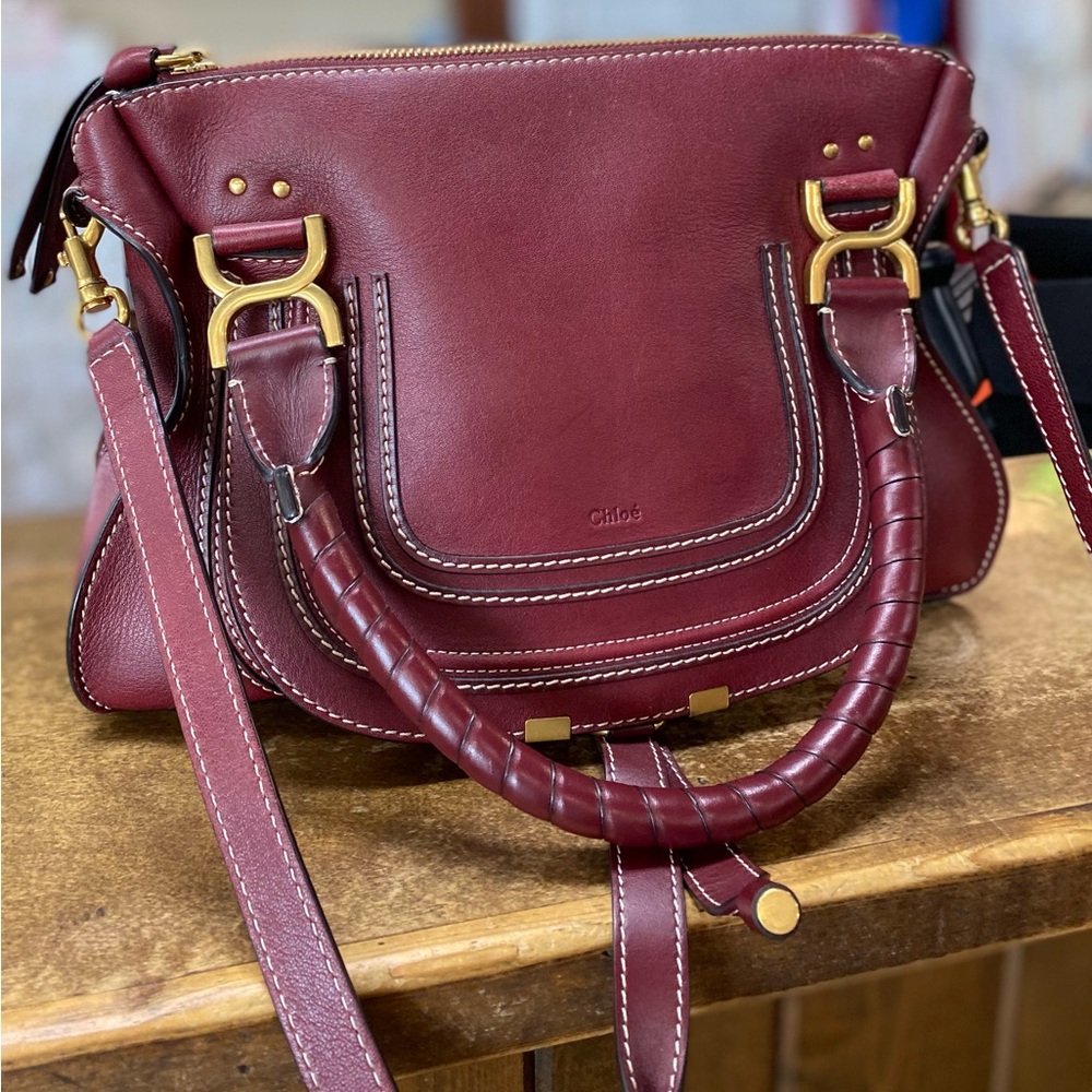 Chloé Burgundy Shoulder Bag